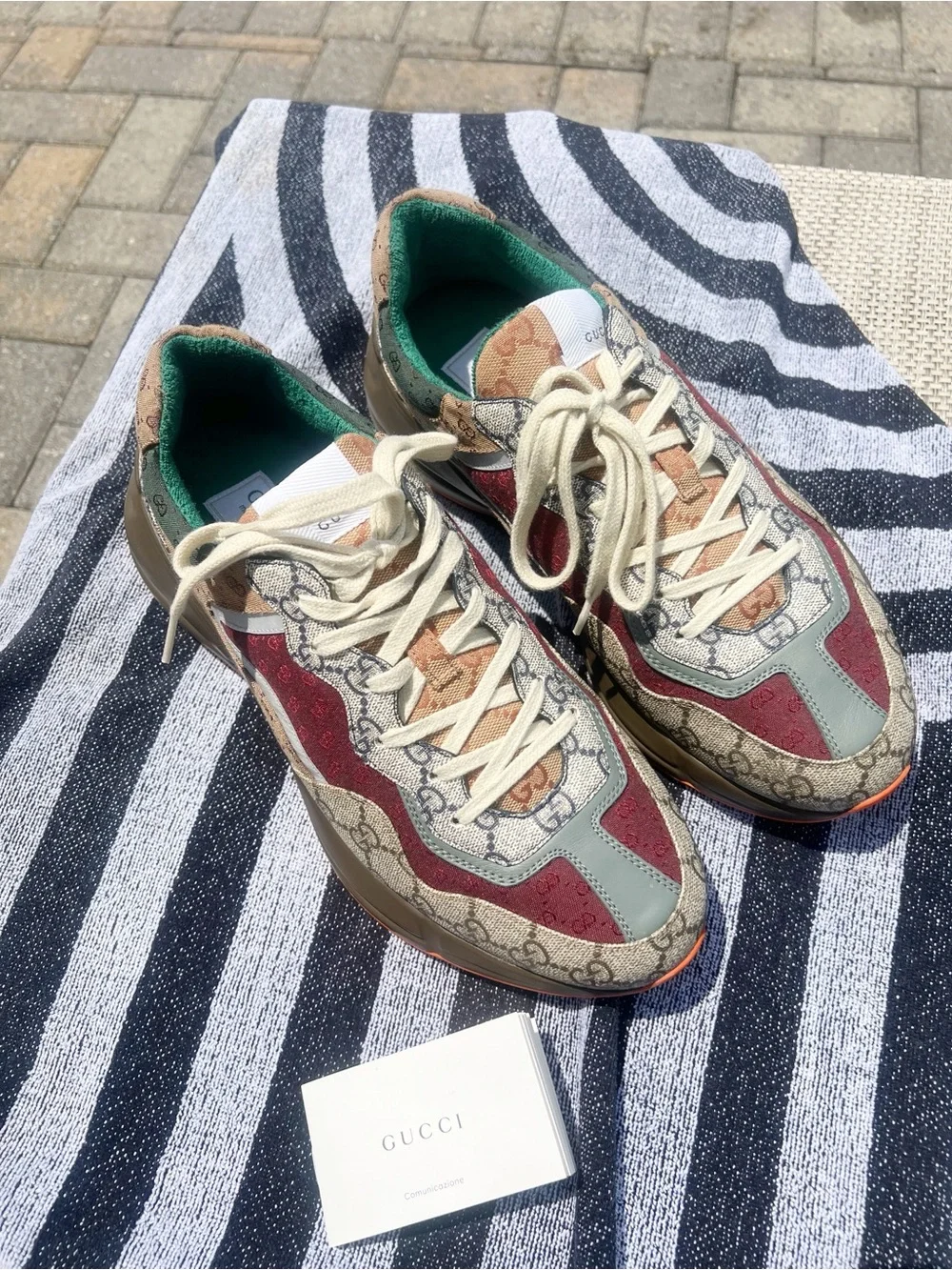 Sz 10.5 Gucci Python Sneakers Authentic